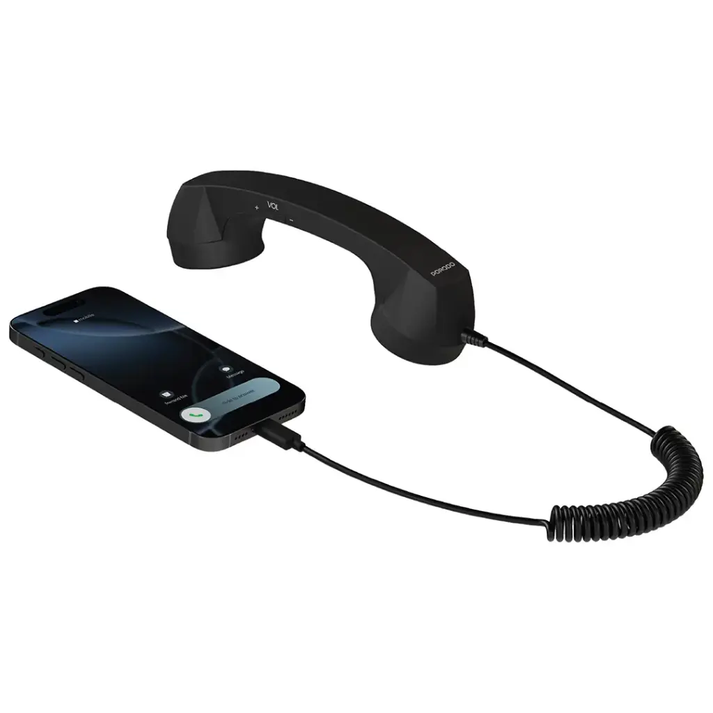 Téléphone rétro classique Porodo avec connecteur Type-C