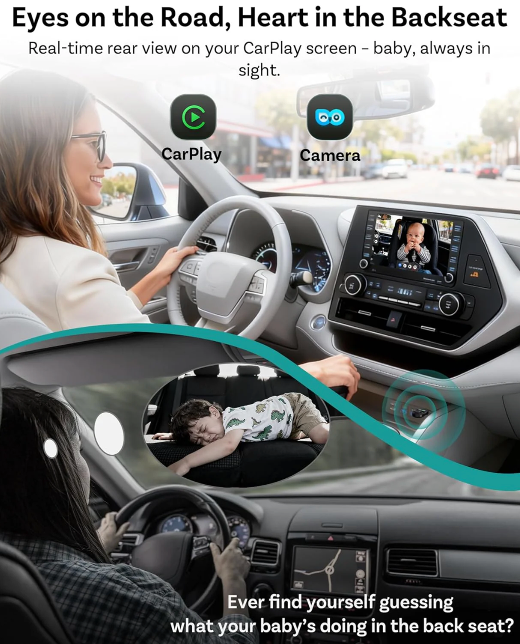 Caméra Bébé Voiture DriveSight™ – Surveillez votre enfant sans quitter la route