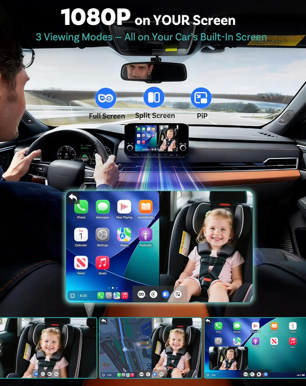 Caméra Bébé Voiture DriveSight™ – Surveillez votre enfant sans quitter la route