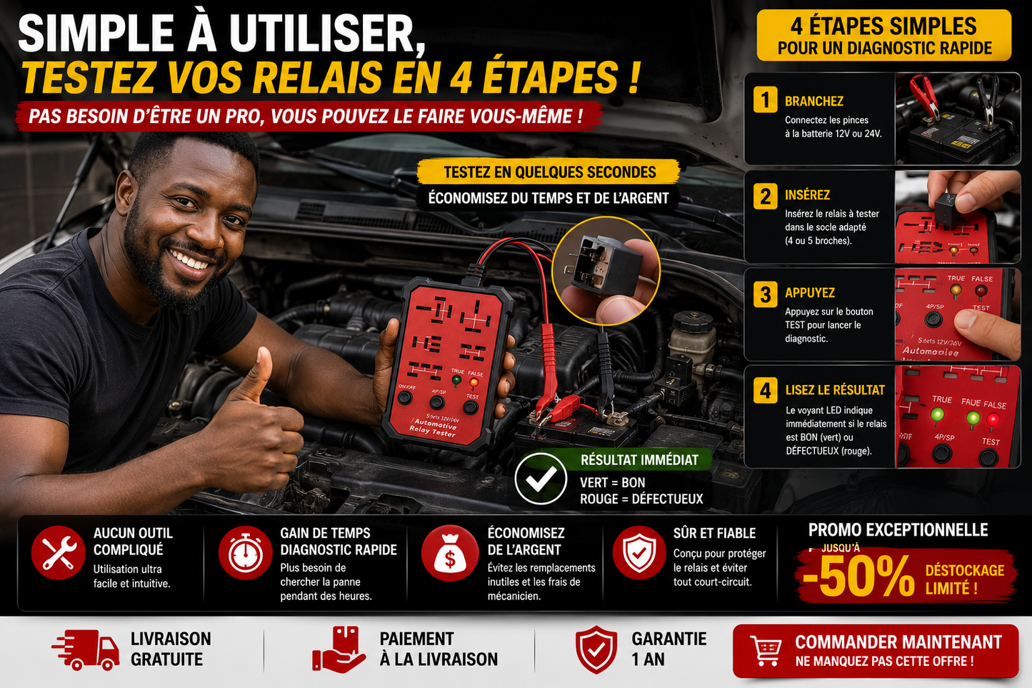 Relay Check Pro™ | Diagnostic Automobile Rapide & Précis CI