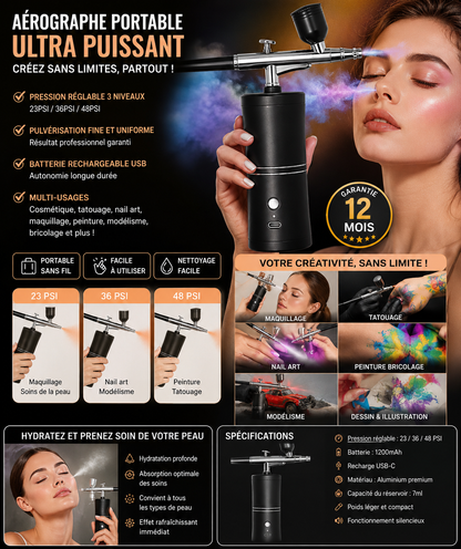 Kit Aérographe Portable Sans Fil