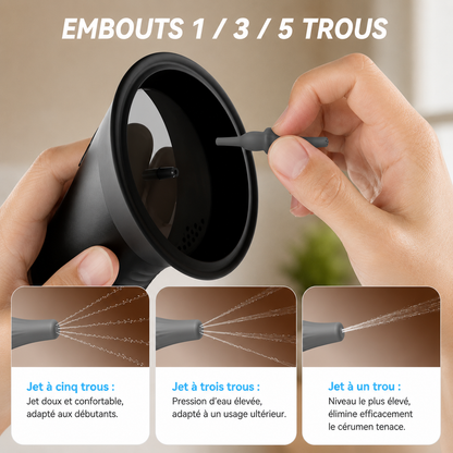 Nettoyeur d’oreilles électrique automatique – élimination douce du cérumen