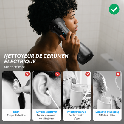Nettoyeur d’oreilles électrique automatique – élimination douce du cérumen