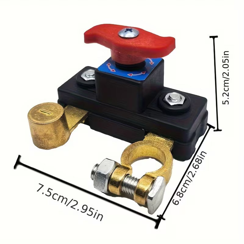 Interrupteur de Coupure de Batterie – 12/24 V en Cuivre pour Gestion d’Énergie